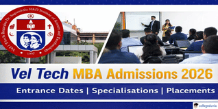 Vel Tech University Begins MBA Admission 2026 @veltech.edu.in; Check Schedule Here